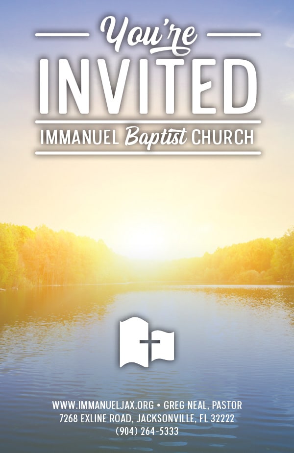 Church Invitation Cards For Baptist Church Invites