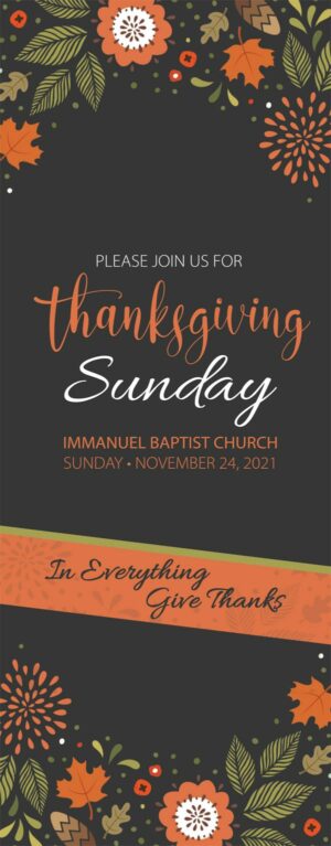 Thanksgiving Church Door Hanger For Baptist Church Invites