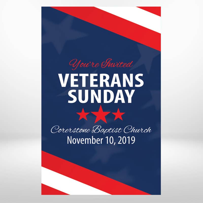 Veteran's Day Church Invitation Cards For Baptist Church Invites
