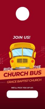 Bus Ministry Church Door Hangers For Baptist Church Invites