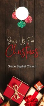 Christmas Church Door Hanger For Baptist Church Invites