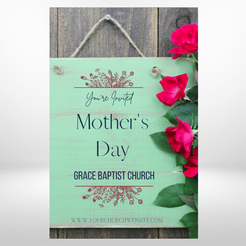 Mother's Day Church Invitation Card