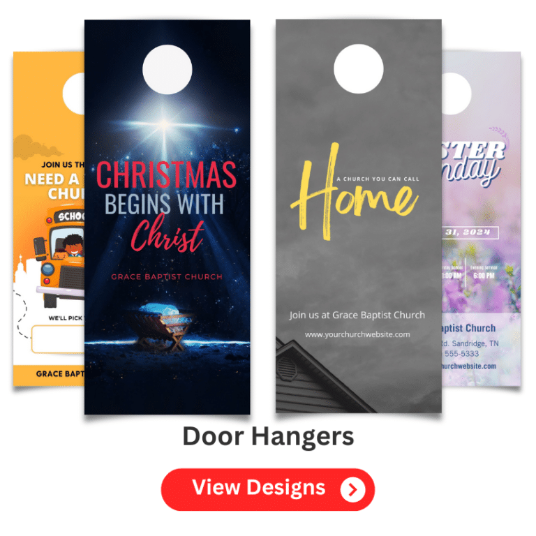 Gospel Tracts, Church Invitation Cards, Door Hangers and More!